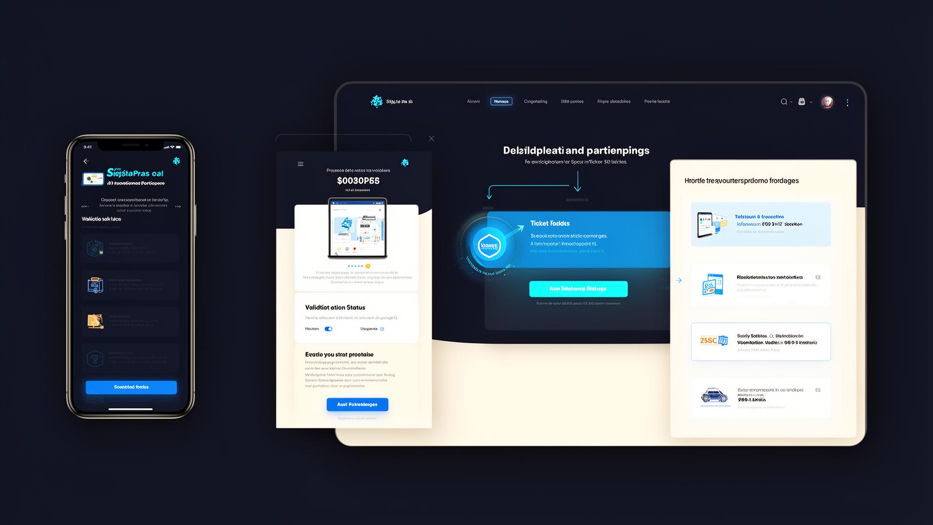 Promotional engagement flow mockup on mobile and desktop