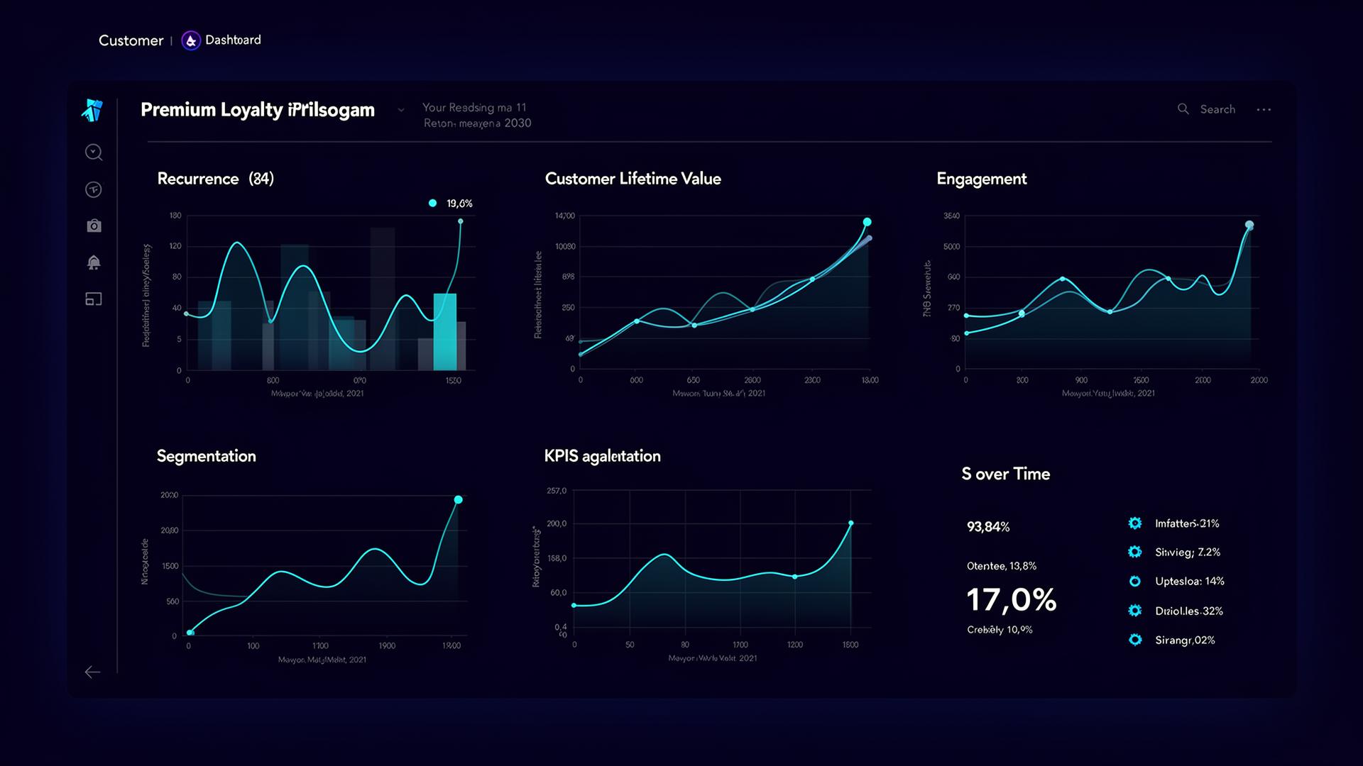 Painel da Sentra para fidelização com KPI em tempo real