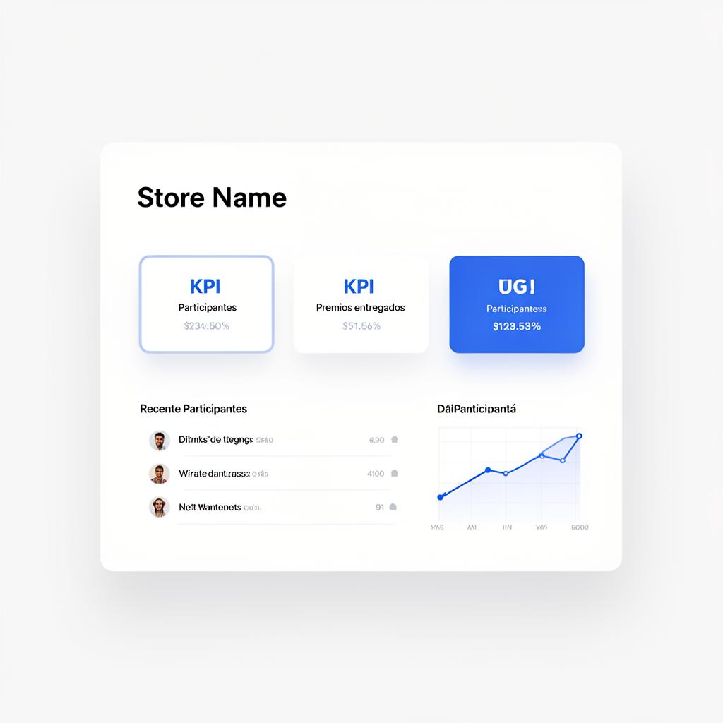 Mini dashboard local del establecimiento con KPIs y participantes